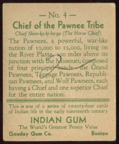 R73 1933 Goudey Indian Gum 24
